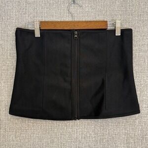 Waist‎ Trainer Cincher Corset Body Shaper Hourglass Curve Latex Black L